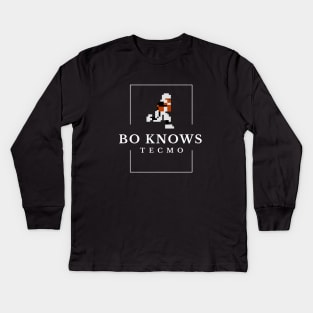 Bo Knows Tecmo Kids Long Sleeve T-Shirt